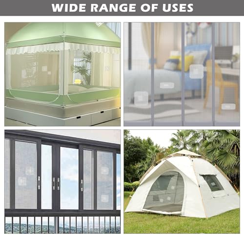 TNOMSNO Fliegengitter Reparatur Set, 30 Stück Fenster tür Patch Reparatur Fliegennetz-Reparaturset, 4 Größen Fenster tür Patch Reparatur, Moskitonetz, Fliegengitter