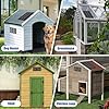 MARBERO 4.7 Inch Solar Powered Fan Kit, 15W Solar Panel with 2 Waterproof Fans, Intake or Exhaust Air Fan wtih 13 Ft Cable for Outside Backyard Chicken Coops, Greenhouses, Dog Houses, Pet Houses