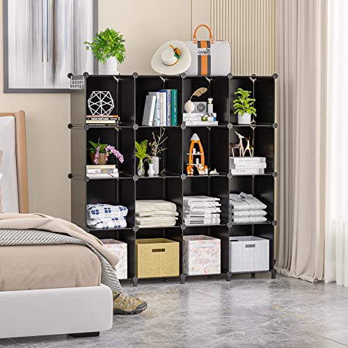 Neprock 16 Cubby Storage Organizer,Closet Clothes Storage Organizer,Cube Shelves Closet Organizers And Storage Shelves For Clothing Storage With Metal Hammer, Bookshelf For Kids #TOP3