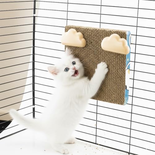 Rascador para gatos montaje pared 20x20 cm cartón miniatura 1
