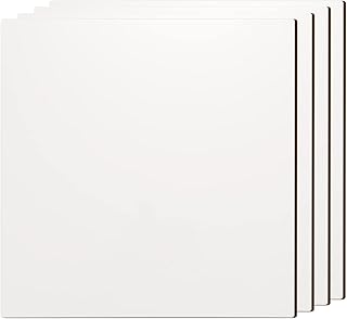 PYD Life 4 Pack Sublimation Hardboard Blanks Sheets Bulk 12" x 12",1/8" Thick(3 mm) White for Cricut Autopress Heat Transfer,Hardboard Blanks Sheets for Glowforge Laser Cutting DIY Projects