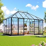 14x9.7x10 FT Polycarbonate Greenhouses for Outdoors,...