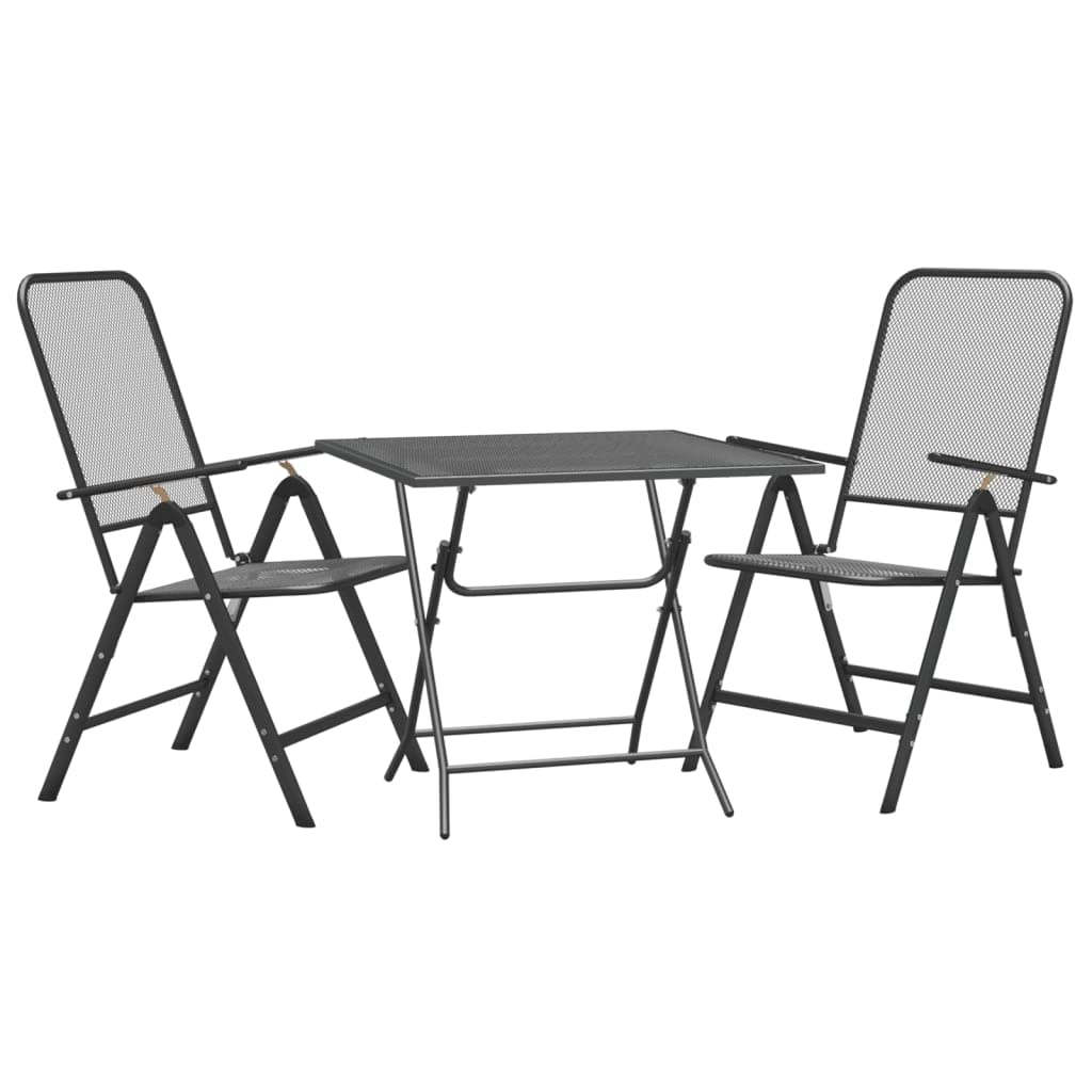 Balcón Salón Jardín Sala Patio Muebles de 3 piezas. Jardín comedor estante antracita