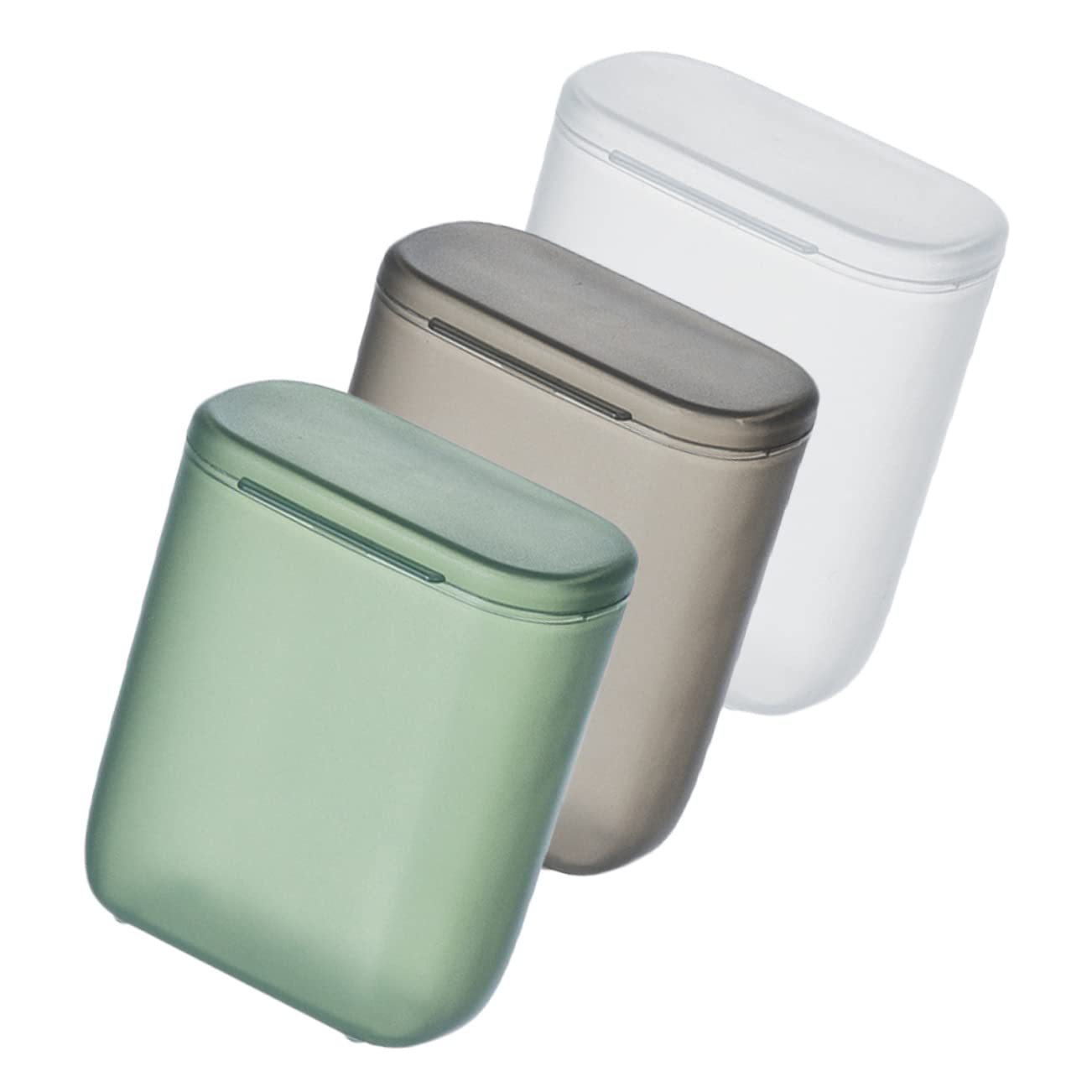 Boîte de Rangement Plastique avec Couvercle 3pcs PP Transparente