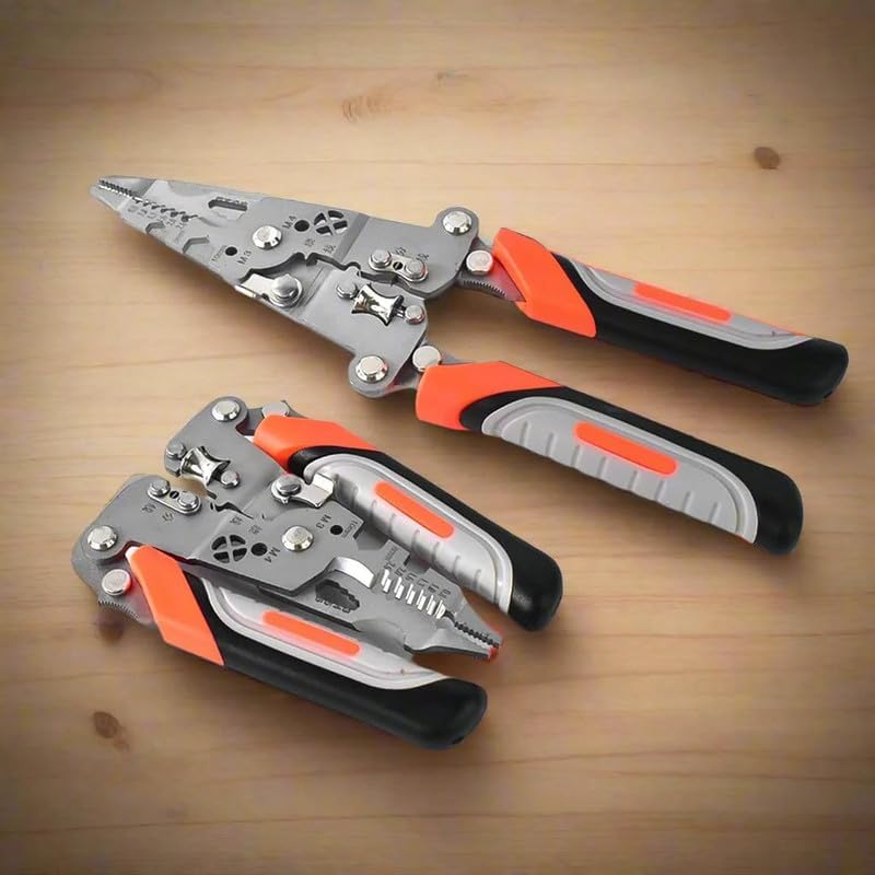 - 12-in-1 Adjustable Wire Strippers Electrical, Wire Stripping Tool – Foldable Professional Wire Stripping Tool – Professional Cable cutter Tool, Wire Cutter and Cable Stripper (1 Pcs)