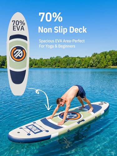 Image of Niphean 10' Inflatable Paddle Board, Ultra-Light SUP for Beginners