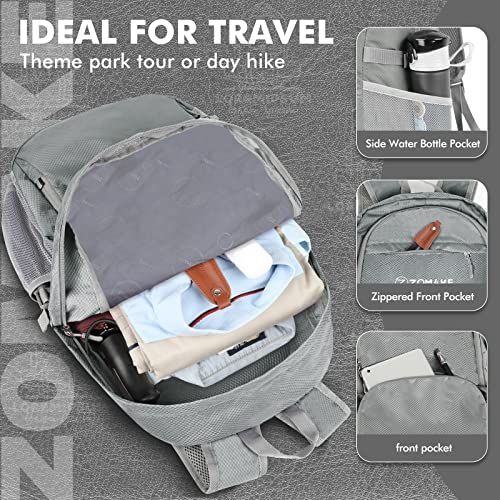 Zomake Lightweight Packable Backpack 30L - Foldable Hiking Backpacks Water Resistant Compact Folding Daypack For Travel(Sliver Grey) #TOP3