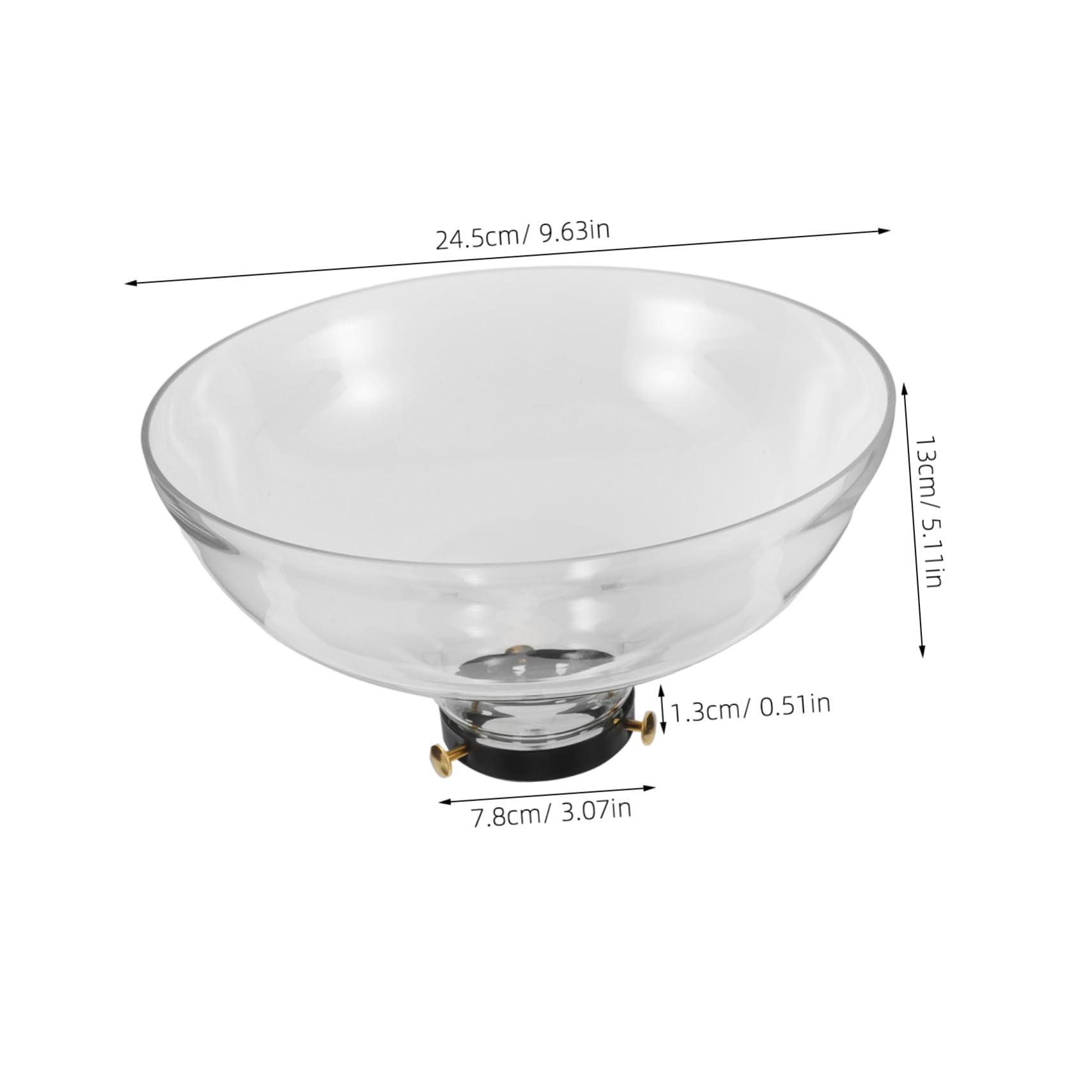 Pantalla de Cristal de Repuesto en Forma de Embudo | Vidrio Soplado a Mano, Resistente al Calor y Fácil de Limpiar, para Casquillo E26/e27 y Rosca de Aluminio