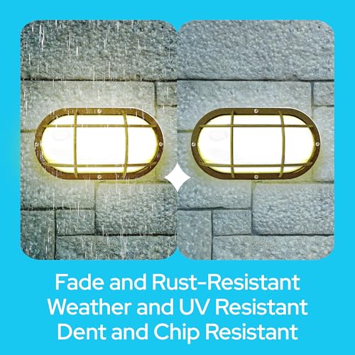 Image of KASTLITE Outdoor LED Bulkhead Light Fixture, 9.5W Energy Star 5000K Oval Wall Mount Nautical Lighting, Rust-Proof Polycarbonate Build for Wet Locations, Porch Patio Dock & Exterior Lights, FE104 /Black