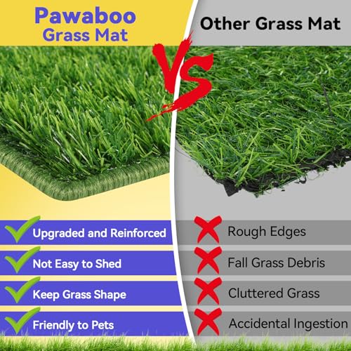 Dog Grass Pad with Tray Large, 35" x 24" Stainless Steel Dog Litter Box with 2 Premium Grass Pads & Reusable Pee Pad - Durable, Rust-Proof, Easy Clean Dog Toilet for Large Dogs Indoor Outdoor Use - Image 4