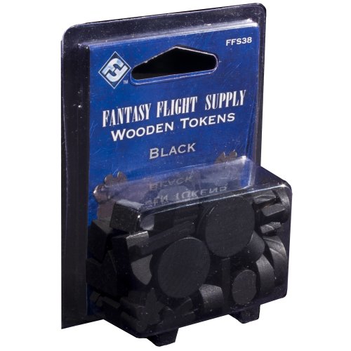 Fantasy Flight Games- Wooden Gaming Tokens: Black, Color (FFS38)