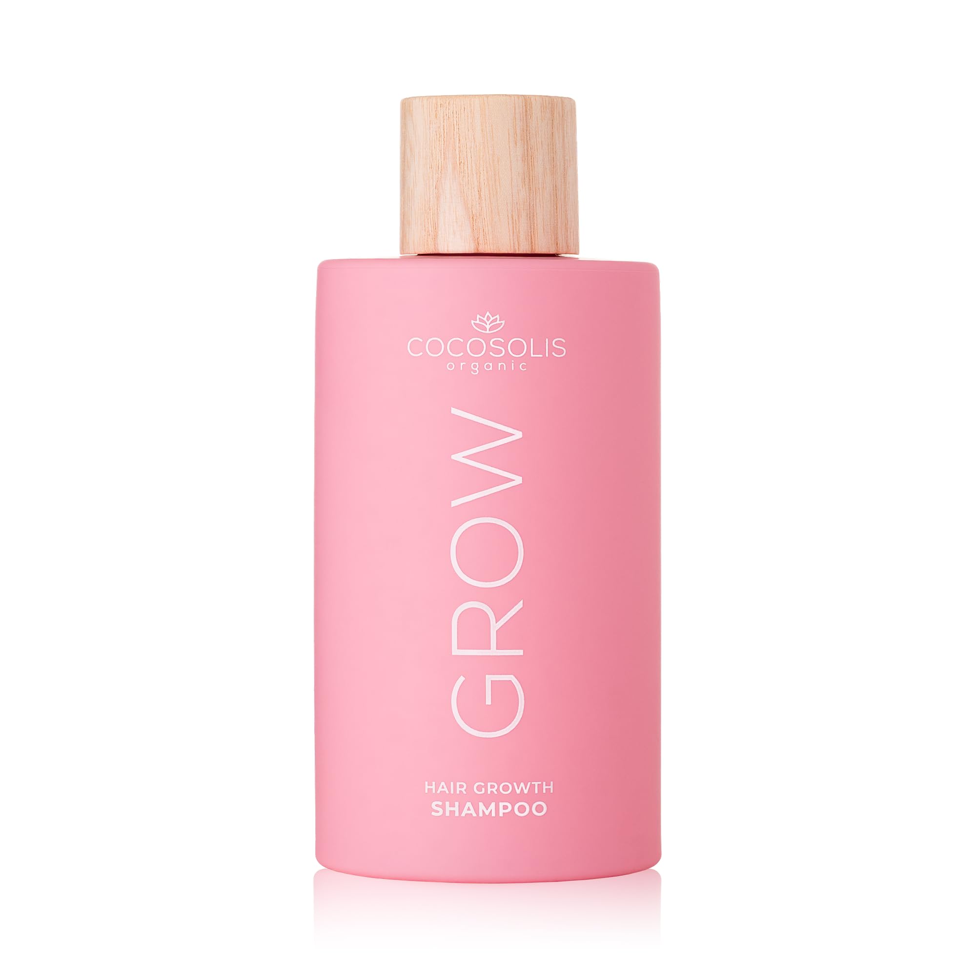 COCOSOLIS GROW Growth & Anti-aging Shampoo für schnelles Haarwachstum, Wachstum der Haare beschleunigen, effektiv gegen Haarausfall, mit Vitamin e und Kerascalp Aktiv-Wirkstoff, vegane Pflege
