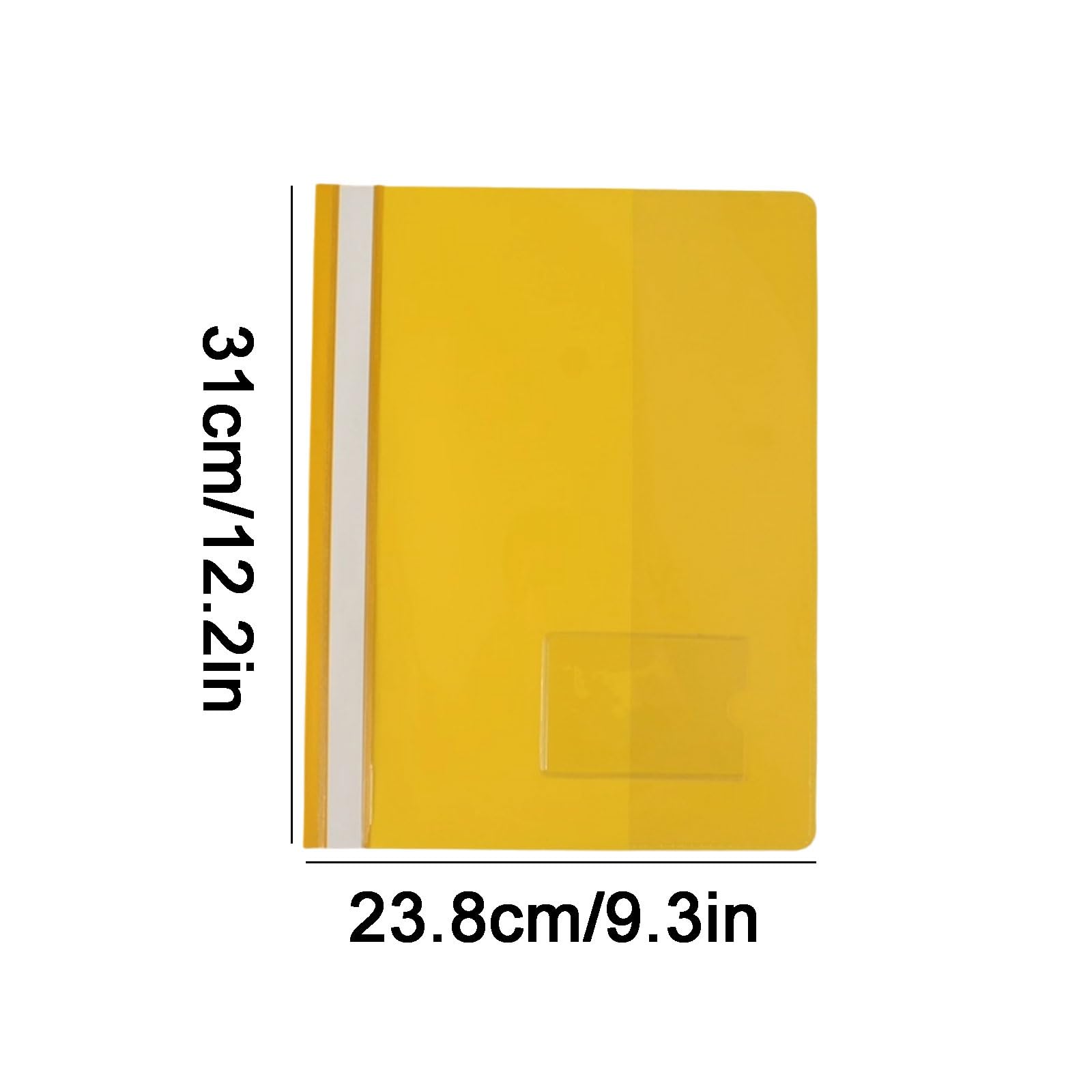 Cartelline in plastica, Cartella in plastica trasparente A4 a 2 fori con slot for schede, grande capacità, staccabile(Green)
