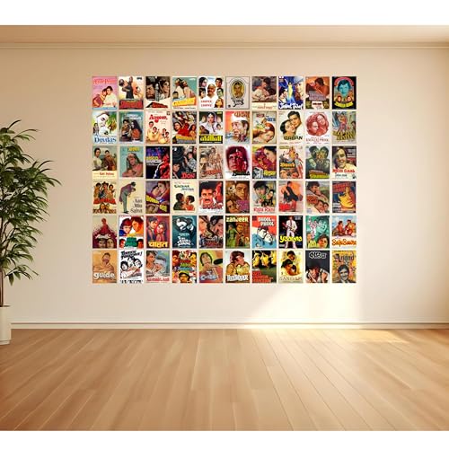 Image of Good Hope Set of 60 Bollywood & Hollywood Movie Posters, Iconic Film Collection for Home Decor Perfect For Bedroom Living Room Wall Decor Gift Wallpaper sticker Hostel Boys Girls (Bollywood, A5 (6x9 Inch))
