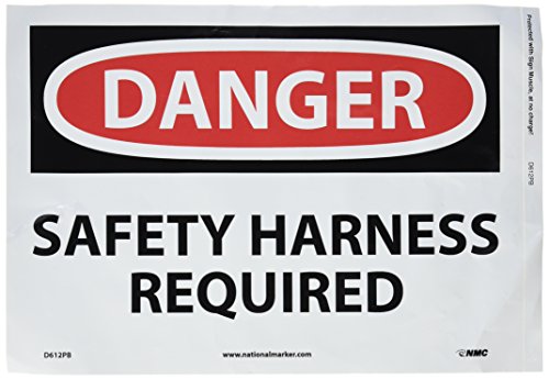Panneau OSHA Danger adhésif pour sécuriser les accès en hauteur de 35x25 cm