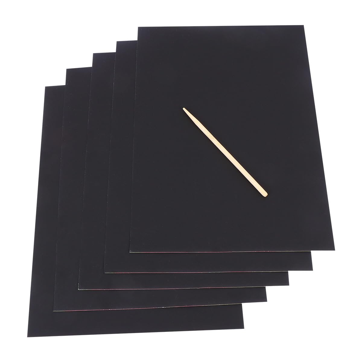 Operitacx Carta per Disegno Scratch Nero 2 Confezioni da 10 Pezzi per Finitura Fine per Sviluppare L'immaginazione Uso in Asilo e Casa