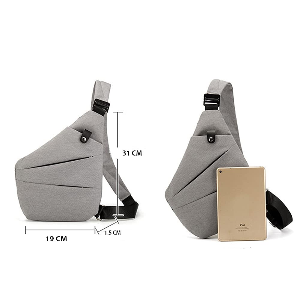 Ovecat Sling Bag Crossbody Spalla Petto Zaino antifurto a ghigliottina, per Uomo Donna