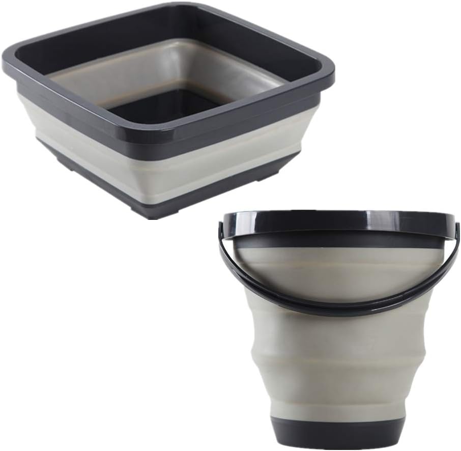Collapsible Dish Tub Folding Washbasin Portable Lightweight Washing Basin Foldable Plastic Washtub BPA-Free Washbowl for Home Camping Outdoor Kitchen BBQ by Fantasyshop