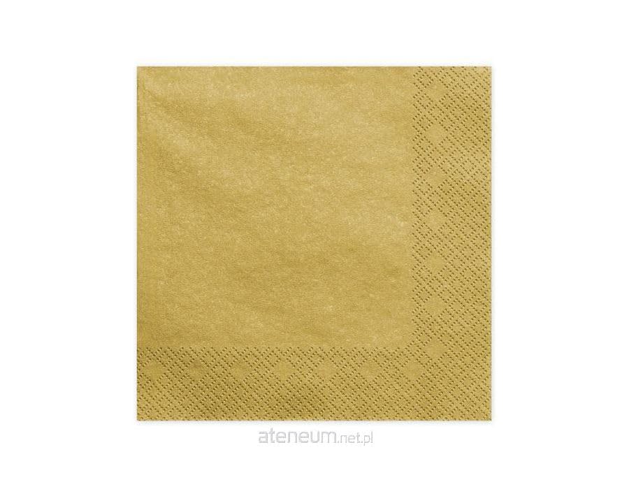 PartyDeco Karierte Servietten 33x33 Cm – 20 Stück, Für Hochzeit, Geburtstag, Taufe, In Hellrosa Mit Goldenen Punkten