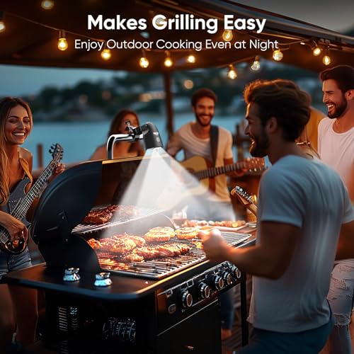 RVZHI Grill Light BBQ Accessories - Grill Lights for Outdoor Grill, Grilling Smoker Accessories, Christmas Stocking Stuffers Grilling Gifts for Men Husbands, Flexible LED BBQ Light with 10 LED Beads - Thumbnail 5