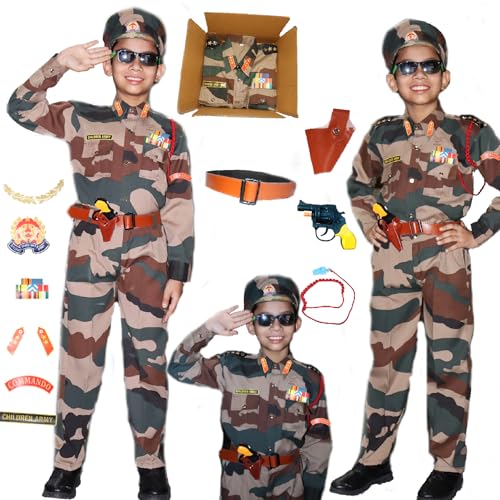 Image of Army Costumes for kids police costume & BSF csotumes subhash chandra bose costumes fancy dress costumes for age group 3 to 12 yrs