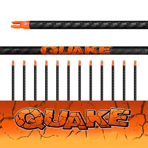 Element Archery Quake Raw Shaft Arrows 350 Spine 12 Pack