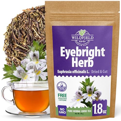 Image of 1.8 oz Eyebright Herb Tea Eyesight Tea (Euphrasia) -Tea Bags Eye Bright 50g