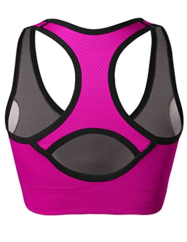 Image of Match Sports Bras for Women, Seamless Racerback Bra with Mid-Impact | Full Coverage Bras with Removable Pads, Soft & Breathable Fabric, Ideal for Yoga, Running, Workout, Pilates & Daily Wear