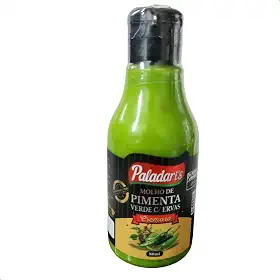 Molho de Pimenta Verde Artesanal com Ervas, Sem Glúten, 80ml