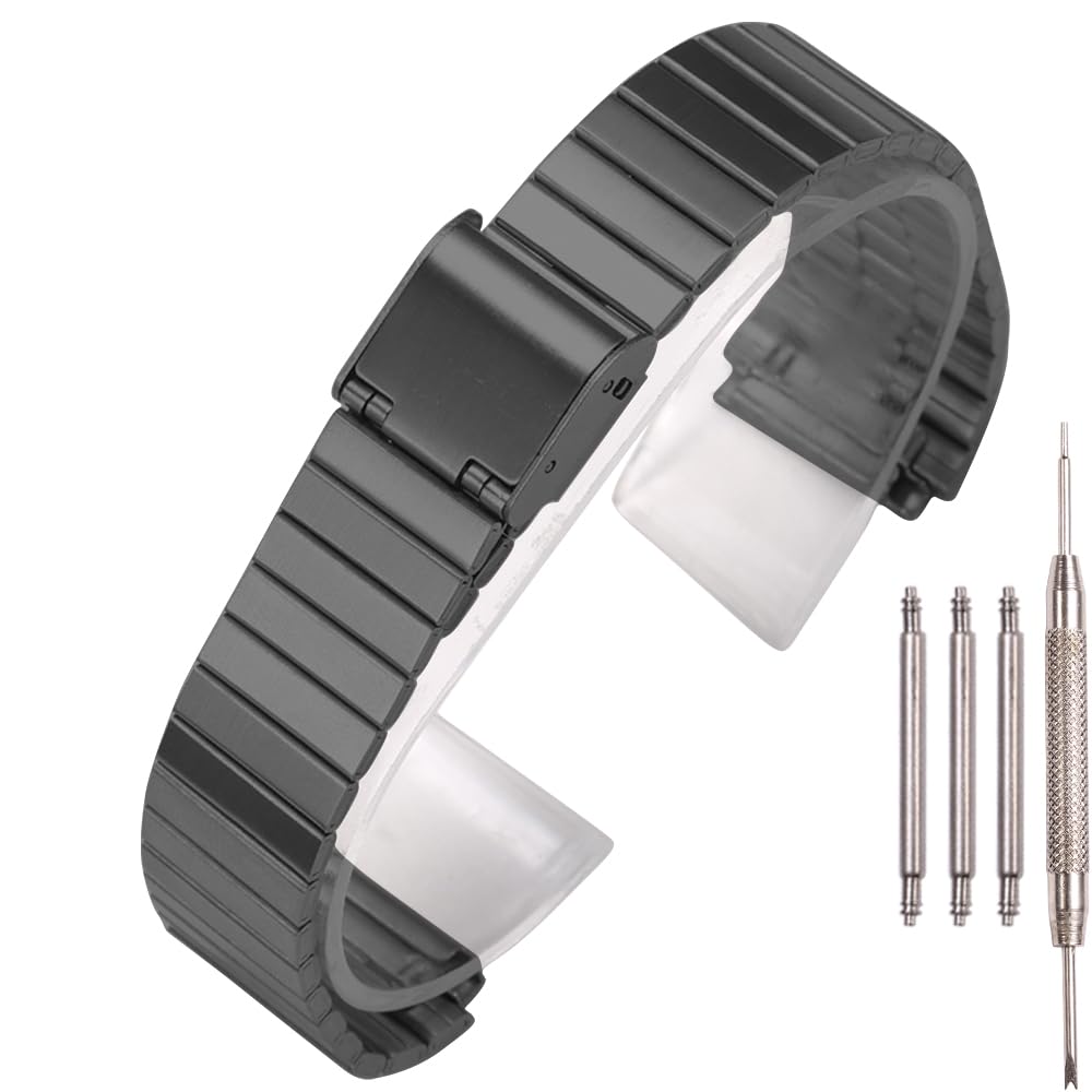 18mm Stainless Steel Replacement Watchband Compatible with Casio F-108WH AE1200WH A168WA A158WA LA670WGA A700W Women's and Men's Watch Accessories