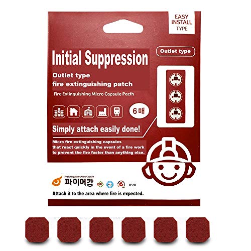 KORDO Simple Attachment Type New Concept Fire Extinguisher for Outlet 6P - Prevents Fire from Power Strips, Outlets