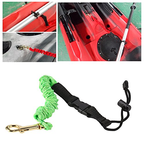 DECDEAL : Elastic Paddle Leash Kayak Canoa Segurança Vara de Pesca Barcos a Remos Coiled Cordão Tie
