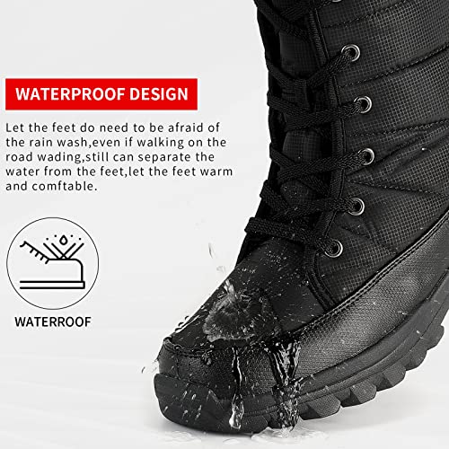 Men's Warm Winter Snow Boots Unisex Shoes Outdoor Anti-Slip Lightweight Cold Weather Boots4
