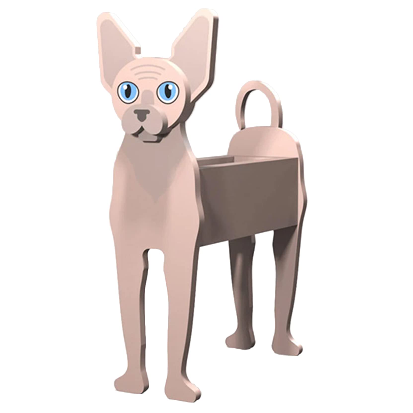HLASMSPE Sphynx Cat Planter Plant Pot, Flower Pot For Garden Decora, Small Kitten Gifts for Women, Cats Shape Plant Container Holder Cat Storage Box for Desk, 24 * 18cm