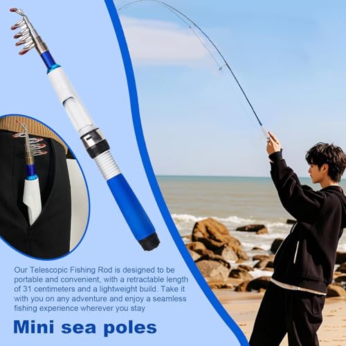 Vara de pesca marítima, vara de pesca pequena - Vara de pesca marítima curta e pequena fundição - Va