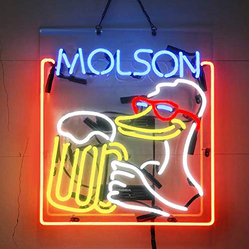Molson Beer Neon Light Beer Bar Pub Party Store Shop Recreation Room Wall Window Display Neon Signs 19x15