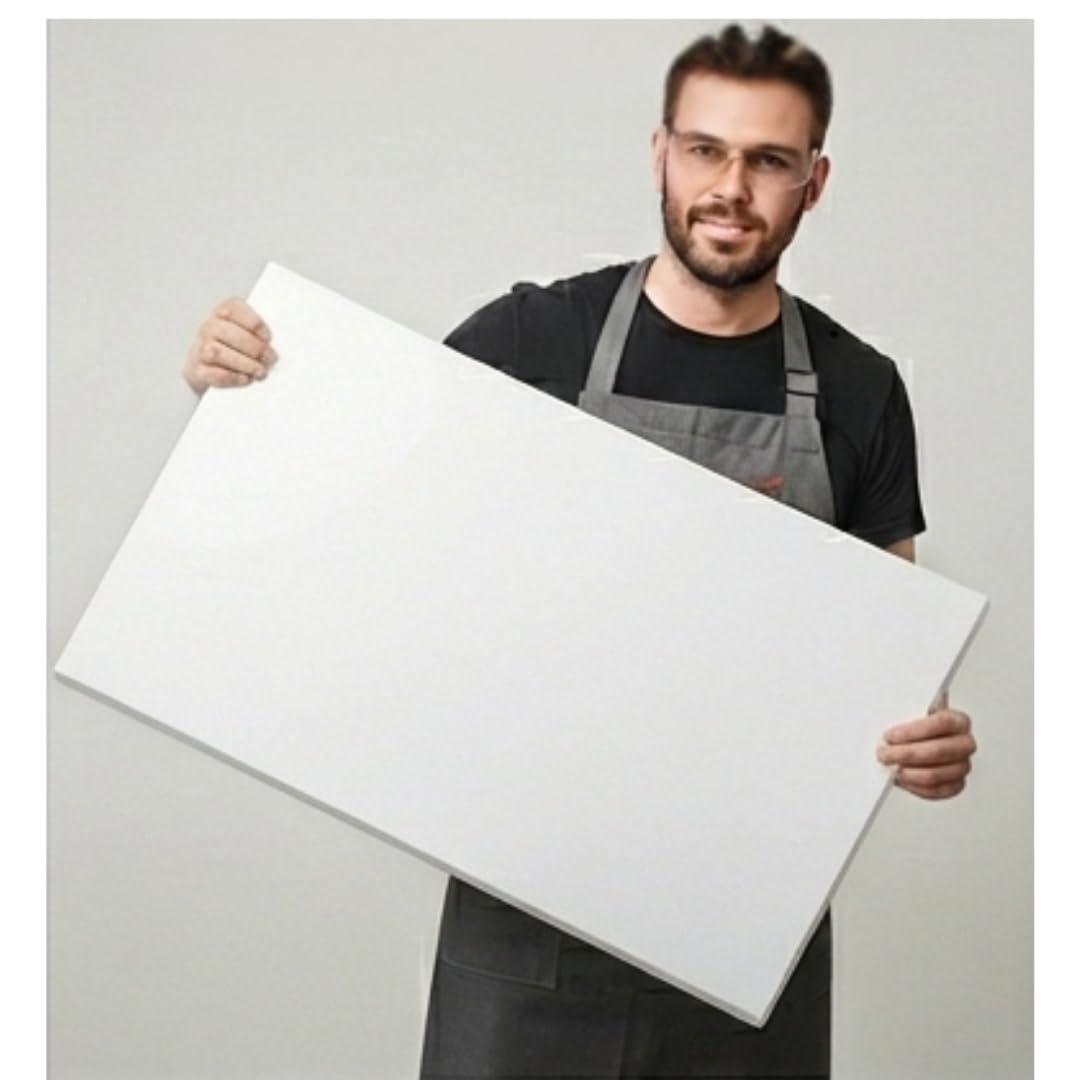 ABS Plastic Sheets Board - BLACK or WHITE Ideal for DIY Projects, Model Making, and Crafts 1mm 2mm 3mm 4mm Premium Acrylonitrile Butadiene Styrene (White 100cm x 49cm - 2mm Thickness)
