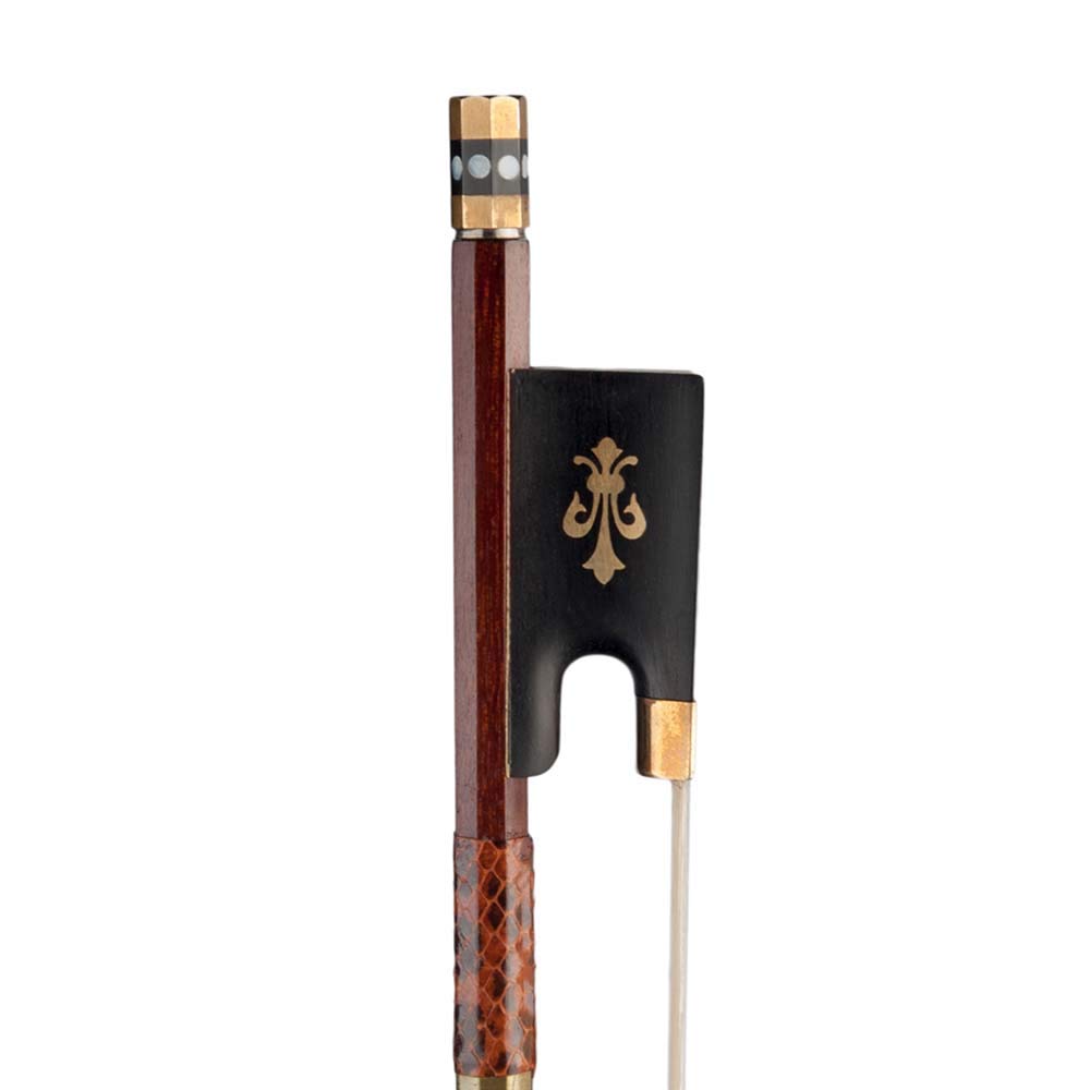per Violino Pernambuco,Archetto per Violino (Pernambuco Bow Stick Black Ebony Frog And Horsetail Bow Hair) per Violino 4/4 Full Size