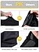 Boao 10 Pairs UV Arm Sleeve for Men Women Cooling Tattoo Cover up Compression Sun Protection Sleeves for Outdoor Activities(Black,13-15.5'' Length)