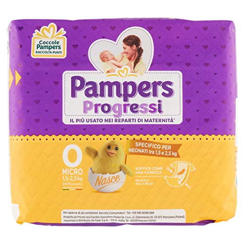 Pampers New Baby Pañales para Bebés, Talla 0 (1-2.5 kg) - 24 pañales