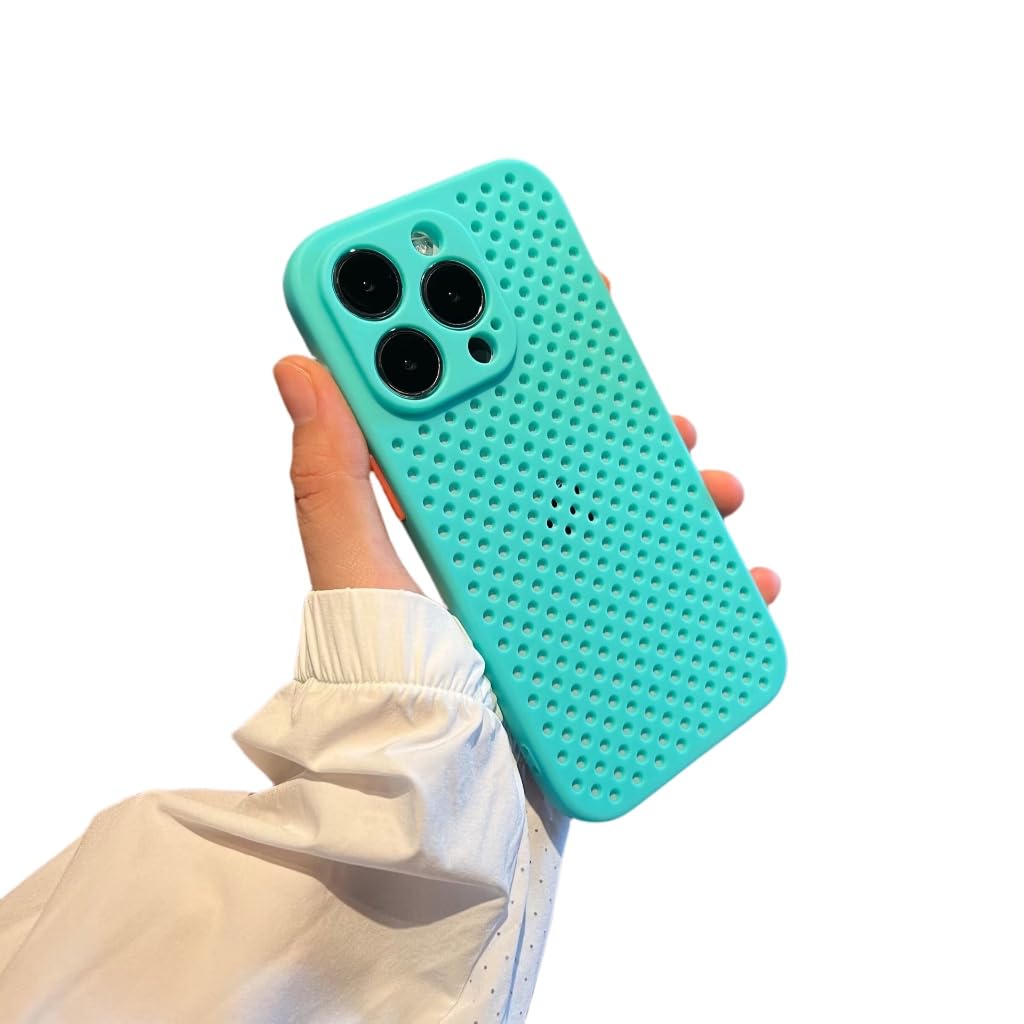 BOqarI Heat dissipating Silicone mesh Phone case, Fashionable and Simple, Drop-Proof, Compatible with iPhone 16 15 14 13 12 11 Pro Max Mini XS XR X 7