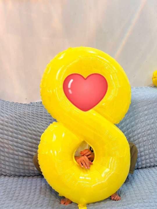 Image of Yellow Number 7 Balloon 40 Inch, 7th Birthday Party Decorations, Giant 7 Foil Balloon for Party Supplies