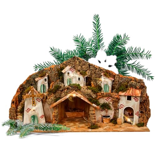 Avilia Neapolitanische Weihnachtskrippe mit Mühle, Brunnen und...