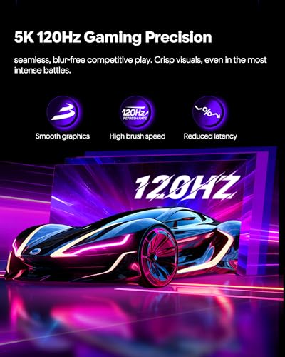 Image of P40K 40'' UHD 5K (5120 x 2160) 120Hz Gaming Monitor, IPS Panel, 10-Bit Color, 99% sRGB, 98% DCI-P3, HDR, 1300:1 Contrast, Eye Care, Anti-Glare (Honeycomb - with Stand)