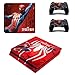 FENGLING Ps4 Slim Stickers Decalcomania in Vinile Cover per Pelle Adesivo Spiderman per Console Slim Ps4 e Due Skin Controller