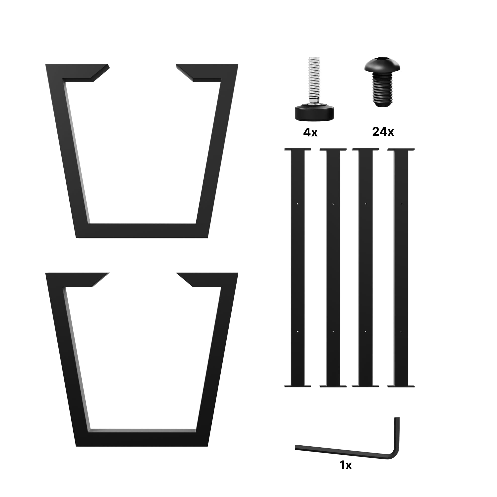Atria Epox Extreme Tischgestell – V-förmige Stahlbeine, Pulverbeschichtet, Modernes Industrielles Design – 280x80x72 cm
