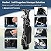 OFFICEJOY Golf Stand Bag, Portable Golf Clubs Bag w/4 Way Dividers, 4 Pockets, Adjustable Shoulder Straps, Pencil Golf Bag w/ 2 Non-Slip Stand, Lightweight Golf Bag for Men Women (Black)