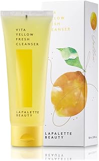 lapalette beauty Vita Yellow Fresh Cleanser, Make-up remover 1-step cleanser,88% moisturizing essence, Pure Vitamin C & Natural Vitamin C for brightening, 100 ml / 3.38 fl.oz/ Skin detox