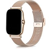 【Transpirable y cómodo】: en comparación con la pulsera de silicona, Fullmosa correa reloja 20mm para Amazfit GTS tiene muchos orificios muy pequeños, la pulsera es más transpirable, no irrita la piel, es resistente al agua y al sudor. Así que menos alérgico, ligero y cómodo. Como una excelente correa de regalo para mujeres y hombres, es perfecta para ocasiones formales, fiestas, actividades deportivas y más