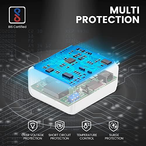 Image of USB Charger,FLiX (Beetel) Bolt 2.4 Dual Poart,5V /2.4A USB Wall Charger Fast Charging, Adapter for Android /iPhone 11 /XS /XS MAX /XR /X /8 /7 /6 /Plus,iPad Pro /Air 2 /Mini 3 /Mini 4,Samsung S4 /S5 /, & More